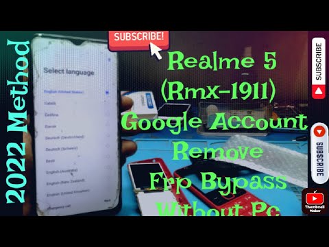 Realme 5 (Rmx-1911) Frp Bypass//Google Account Remove//Without Pc Done.