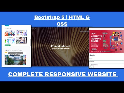 Complete Responsive Website Using Bootstrap 5  | HTML & CSS Tutorial