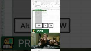 📏 Fit long text in Excel with Alt H W #excel  #excelforbeginners  #exceltips
