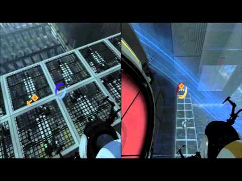 Let's Play! Portal 2 Co-op part 2: AWFUL PUZZLE SOLVING