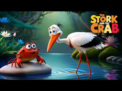 The Clever Crab and the Sly Stork 🐦🦀 | English Moral Stories | Bedtime Stories #kidsstories