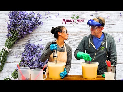 Making Calming Lavender Goat Milk Soap in a Slab Mold