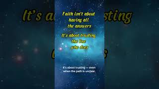 Faith isn’t about having all the answers... #FaithOverFear #TrustGod #SpiritualShorts
