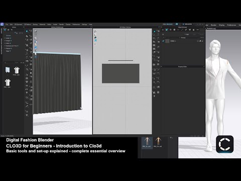 CLO3D For Beginners - Introduction to Clo3d - Basic tools, Simulation Settings and getting started