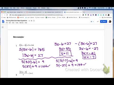 Absolute Value Equations