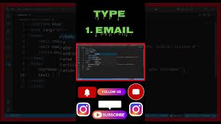 Input tag in HTML #coding #tags #htmlcode #reels #shortvideo #vimaltechcoding