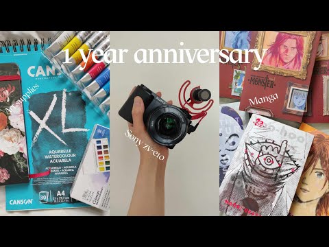 🎉 YouTube 1 year anniversary 🎉 || Sony ZV-E10, manga, art supplies and more!
