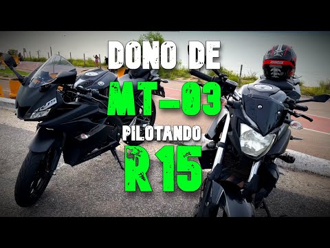 R15 - Dono de MT-03 pilotando a R15 pela primeira vez!! #r15 #mt03