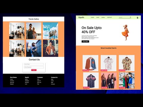 Part-3: Ecommerce Website Using HTML CSS and JavaScript | Ecommerce Website Using HTML and CSS