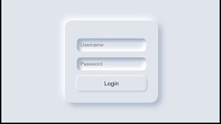 Neumorphism login page UI Design using only HTML & CSS