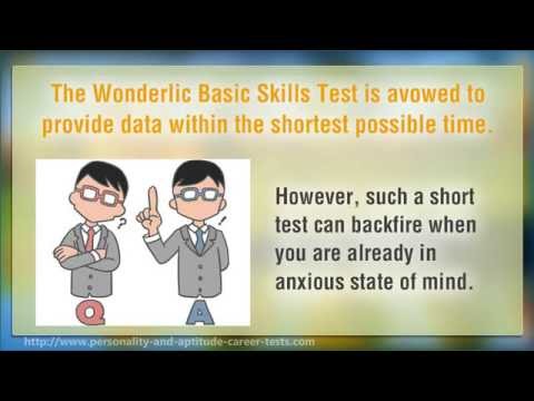Wonderlic basic skills test- The Wonderlic basic skills test measures verbal and math IQ