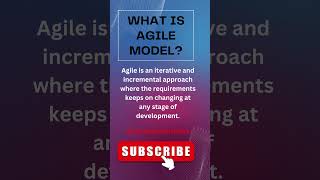 WHAT IS AGILE MODEL ? #manualtesting