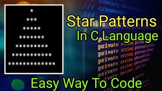 How to print star patterns using c language | #csinhala | coding | #codingforbeginners  #programming