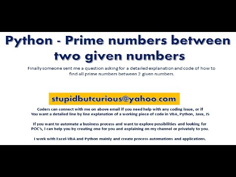 Find Prime numbers between 2 numbers with Python