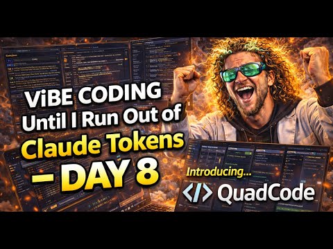 Vibe Coding Until I Run Out of Claude Tokens - Day 8 #QUADCODE