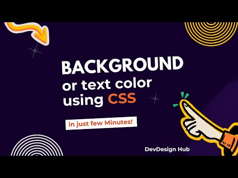 how to add background color or text color in HTML using CSS