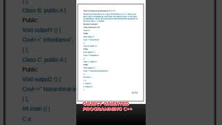 hierarchical inheritance in c++ notes