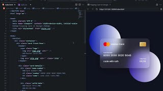 Flipping Credit Card UI with HTML & CSS | Smooth Hover Animation #WebDesign #HTMLCSS #UIUX #asmr