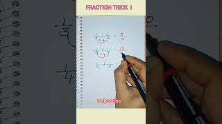Fraction trick #shorts#shortsviral #mathmagiczone #maths #mathtrick