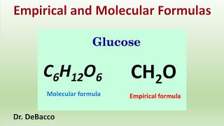 Empirical and Molecular Formulas