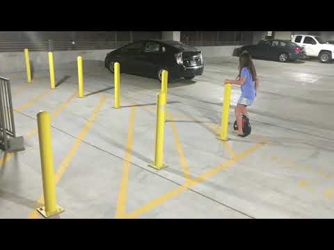 Airwheel X3 video 5 - Sophia practicing with hands