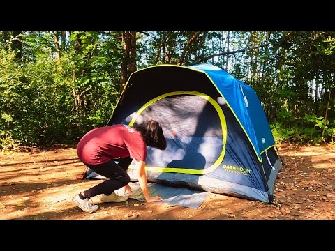 SOLO TENT CAMPING next to WILDERNESS RIVER | Camping in HIGH WINDS | ASMR RELAX SLEEP EAT