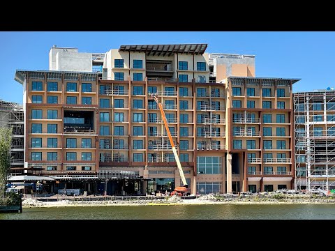 Disney's Polynesian Village Resort DVC Tower construction update in 4K at Walt Disney World.
