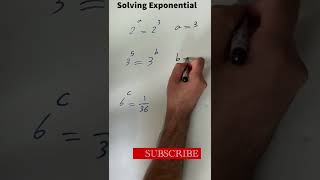 Solving Exponential#shorts #shortvideos