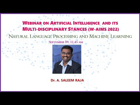 W-AIMS 2022 Day 5 Session 2 : "Natural Language Processing and Machine Learning".