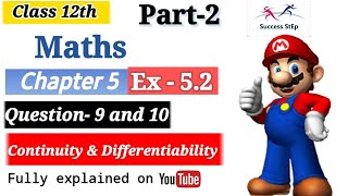 NCERT CLASS 12 MATHS EXERCISE- 5.2 QUESTION 9 AND 10 PART 2 || NCERT SOLUTION || MATHS NCERT