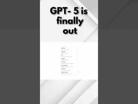 GPT-5 is Finally Out – See What It Can Do Now!⬇️⬇️
