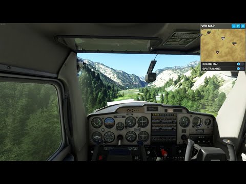 Windy approach and landing at Challis Airfield (KCHI) — Idaho Backcountry Flying — MSFS 2020