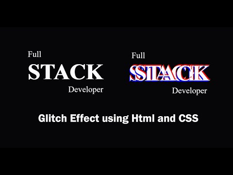 Glitch Effect using html and CSS