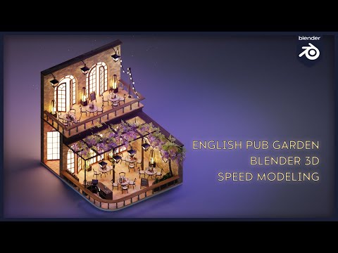 Pub Garden  -  Blender 3D  Speed Modeling