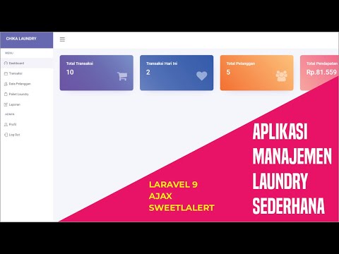 Aplikasi Manajemen Laundry Sederhana [demo] - Laravel 9 - ajax
