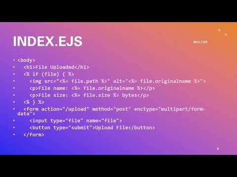 Multer Tutorial (A Node.js middleware for uploading files!)