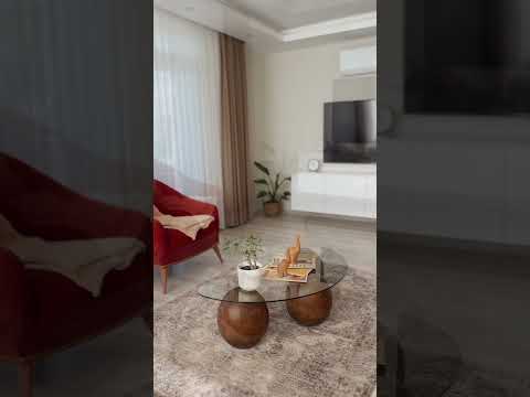 Modern Glass Coffee Table with Oak Wood Balls - Unique Center Table Design