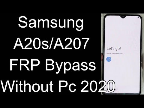Samsung Galaxy A20S SM-A207F Frp Bypass Android 10 Q - Samsung A20S Frp Bypass Google Account Unlock