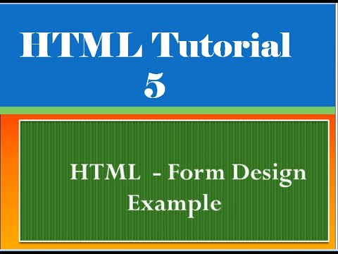 HTML Form design Example