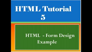 HTML Form design Example