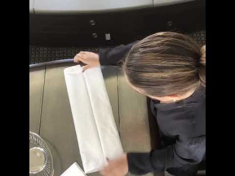 Bread Basket Folding on Private Jet