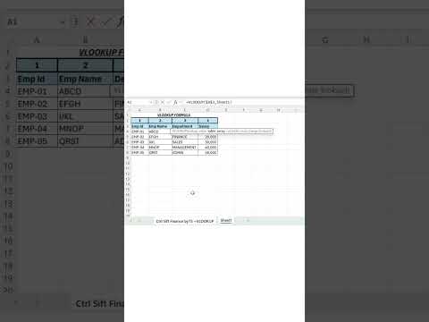 "Master VLOOKUP in Excel! 🔥Learn how to quickly find and retrieve data. #excel #excelformula