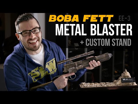 Metal EE-3 Blaster + MAKING Custom Stands ----- Webley Based Boba Fett prop!