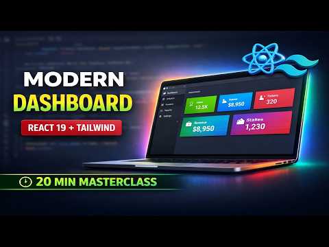 Build a Professional React Dashboard in 20 Mins! (Hindi) | React 19 + Tailwind CSS