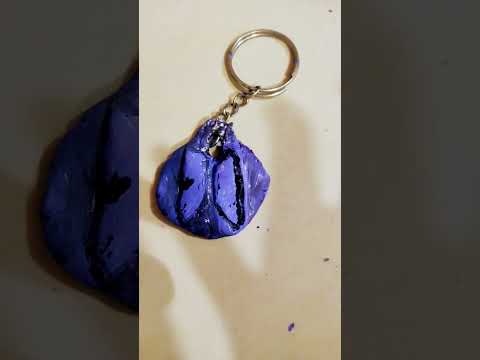 mouldit clay#art#diy keychain#painting 🎨