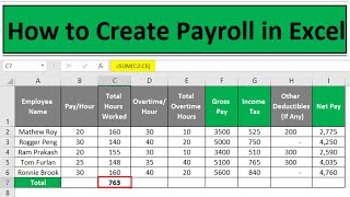 🔥 Payroll in Excel | How to Create Payroll in Excel