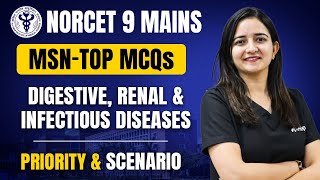 NORCET 9 Mains MSN Priority & Scenario Based MCQs | Digestive,Renal & Infectious diseases| Pooja Mam