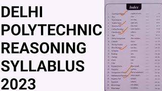 DELHI POLYTECHNIC 2023 REASONING SYLLABUS