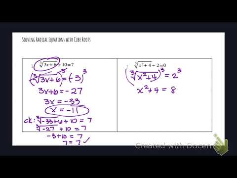 Solving Radical Equations