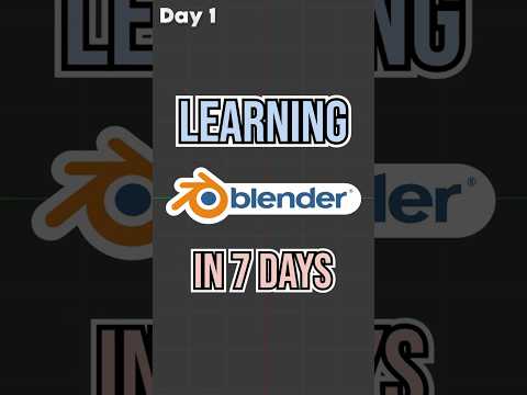 Learning blender in only a WEEK - Day 1 #blender #shorts